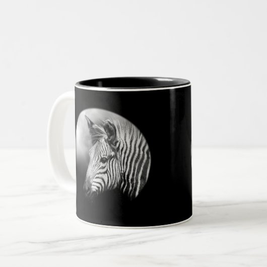 Zebra Foal Zweifarbige Tasse (Vorderseite Links)