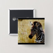 Zebra-Fohlentierbaby Button (Vorne & Hinten)