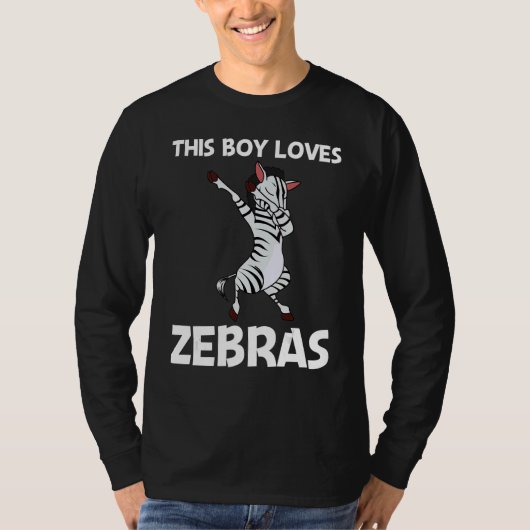 Zebra For Boys Kids African Zoo Animal T-Shirt (Vorderseite)