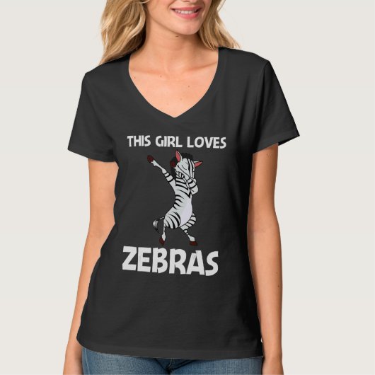 Zebra For Girls Kids African Zoo Animal 1 T-Shirt (Vorderseite)