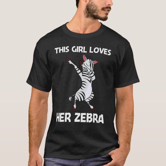 Zebra For Girls Kids African Zoo Animal T-Shirt (Vorderseite)