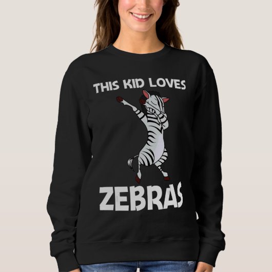 Zebra For Kids Boys African Zoo Animal Sweatshirt (Vorderseite)