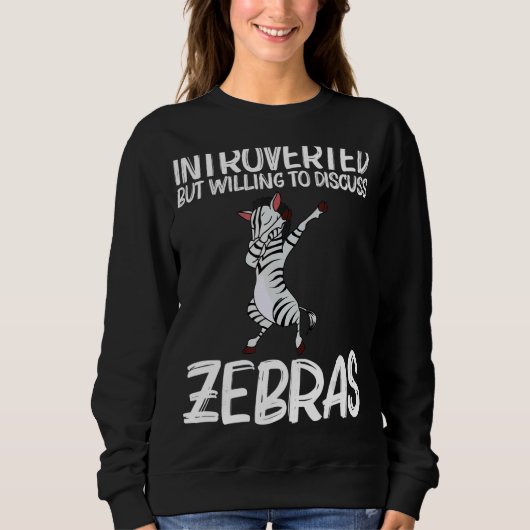Zebra For Men Women African Zoo Animal 1 Sweatshirt (Vorderseite)