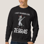 Zebra For Men Women African Zoo Animal  4 Sweatshirt (Vorderseite)