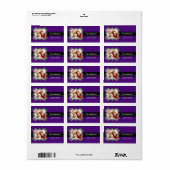 Zebra FOTO Frame Rücksendeadresse Adressaufkleber (Vorne)