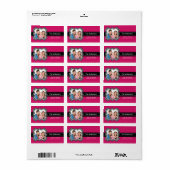 Zebra FOTO Frame Rücksendeadresse Adressaufkleber (Vorne)