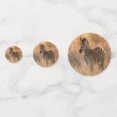 Zebra foto in Morgensonnenaufgang Foto Konfetti (Rückseiten)