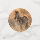 Zebra foto in Morgensonnenaufgang Foto Konfetti (Klein Vorderseite)