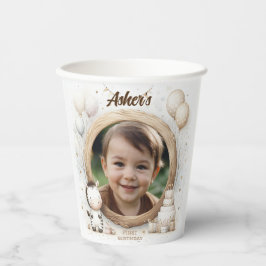 Zebra-Foto-Rahmen für Kindergeburtstage Pappbecher