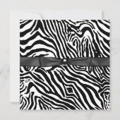 Zebra Foto Sweet 16 Party Einladung (Rückseite)