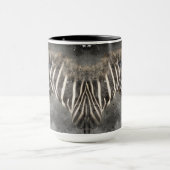 Zebra Fotografie Moderne Wasserfarbe Tasse (Zentrum)