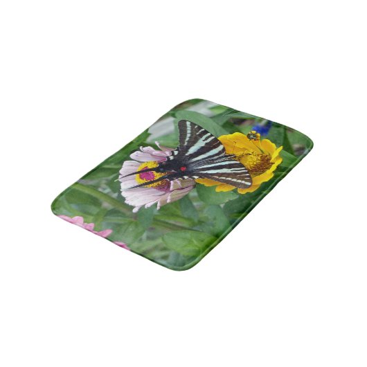 Zebra Frack Butterfly Badematte (Schrägansicht)