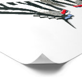 Zebra Frack Butterfly Kunstdrucken Poster (Ecke)