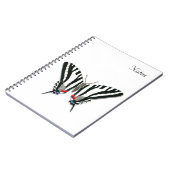 Zebra Frack Butterfly-Notebook Notizblock (Linke Seite)