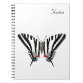 Zebra Frack Butterfly-Notebook Notizblock (Vorderseite)