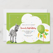 Zebra Frame Geburtstagsparty Einladung (Vorderseite)