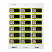 Zebra Frame Lila FOTO Rücksendeadresse Adressaufkleber (Vorne)