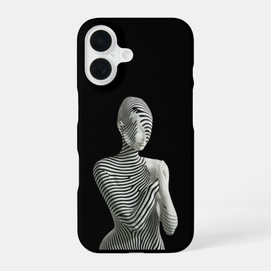 Zebra-Frau iPhone 16 Hülle (Rückseite)