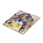 Zebra-Freunde in der Savanne Fliese (Seite)