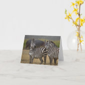 Zebra-Freundschaftskarte Karte (Gelbe Blume)
