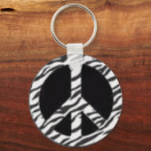 Zebra-Frieden Schlüsselanhänger (Vorderseite)