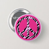 Zebra-Friedensknopf Button (Vorne & Hinten)