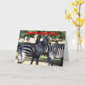Zebra Friends Birthday Card Karte (Gelbe Blume)