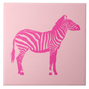 Zebra - Fuchsien und hellrosa Fliese