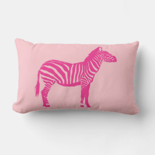 Zebra - Fuchsien und hellrosa Lendenkissen