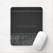 Zebra-Funkeln-Pailletten-Glam-Chic-Modern-Glamour Mousepad (Mit Mouse)