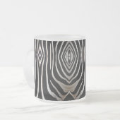 Zebra Fur Abstract Design Mattglastasse (Vorderseite Links)