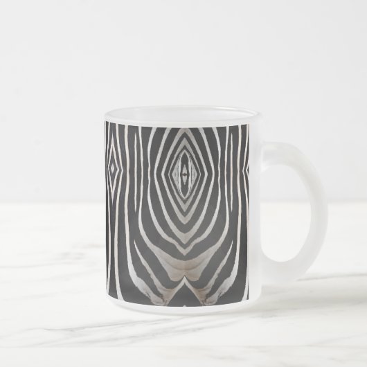Zebra Fur Abstract Design Mattglastasse (Rechts)