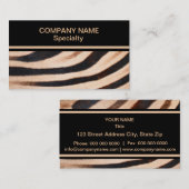 Zebra Fur Business Card Visitenkarte (Vorne/Hinten)