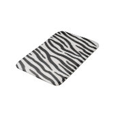 Zebra Fur Exotic Animal Print Badematte (Schrägansicht)