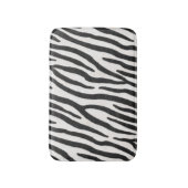 Zebra Fur Exotic Animal Print Badematte (Vorderseite Vertikal)