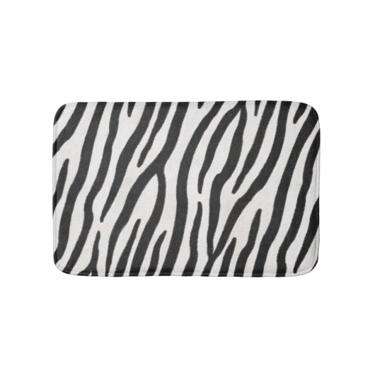 Zebra Fur Exotic Animal Print Badematte (Vorderseite)