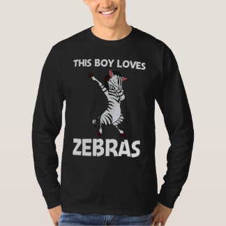 Zebra für Jungen Kinder Afrikanischer Zoo Tier   T-Shirt