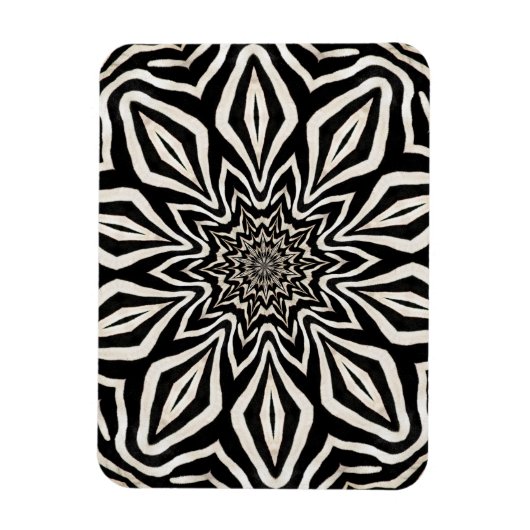 Zebra Fur Kaleidoskop Abstrakt Magnet (Vertikal)