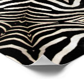 Zebra Fur Kaleidoskop Abstrakt Poster (Ecke)