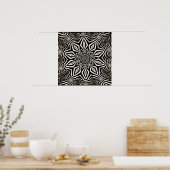 Zebra Fur Kaleidoskop Abstrakt Poster (Küche)