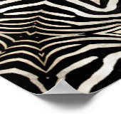 Zebra Fur Kaleidoskop Abstrakt Poster (Ecke)