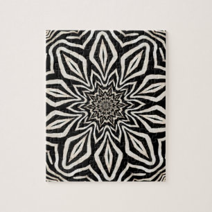 Zebra Fur Kaleidoskop Abstrakt Puzzle