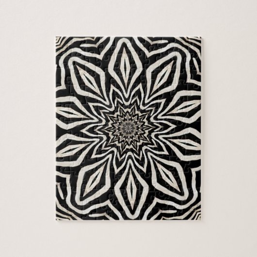 Zebra Fur Kaleidoskop Abstrakt Puzzle (Vertikal)