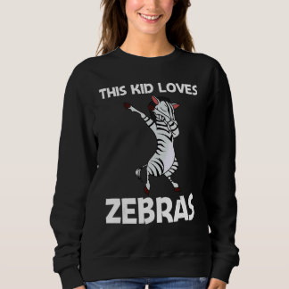 Zebra für Kinder Jungen Afrikanisches Zoo-Tier Sweatshirt
