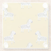 Zebra für Kinder: Nahtloses Muster Glasuntersetzer (Rückseite)