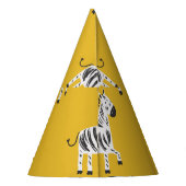 Zebra für Kinder: Nahtloses Muster Partyhütchen (Rückseite)
