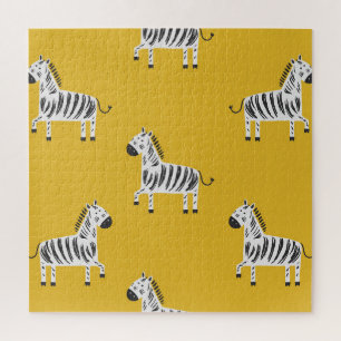Zebra für Kinder: Nahtloses Muster Puzzle