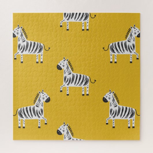 Zebra für Kinder: Nahtloses Muster Puzzle (Vertikal)