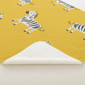 Zebra für Kinder: Nahtloses Muster Sherpadecke (3/4)