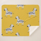 Zebra für Kinder: Nahtloses Muster Sherpadecke (Vorderseite (Horizontal))
